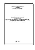 Referāts 'Statistiskās informācijas izmantošanas iespējas uzņēmējdarbībā', 1.