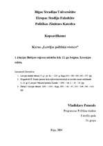 Konspekts 'Baltijas reģiona attīstība līdz 12.gs. beigām. Livonijas valsts', 1.