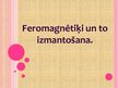 Prezentācija 'Feromagnētiķi un ferīti', 1.