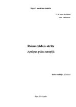 Prakses atskaite 'Aprūpes plāns reimatoīdais artrīts', 1.