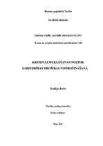 Referāts 'Kriminālmeklēšanas nozīme sabiedrības drošības nodrošināšanā', 1.