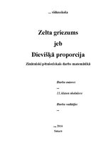 Referāts 'Zelta griezums', 1.