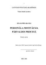 Referāts 'Personāla motivācija pārvaldes procesā', 1.