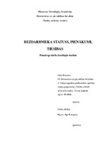 Referāts 'Bezdarbnieka statuss, pienākumi, tiesības', 1.