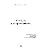 Konspekts 'Inovāciju ekonomika', 1.