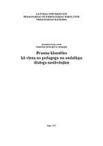 Referāts 'Prasme klausīties kā viena no pedagogu un audzēkņu dialoga sastāvdaļām', 1.