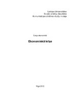 Eseja 'Ekonomiskā krīze', 1.