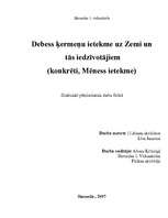 Referāts 'Debess ķermeņu ietekme uz Zemi un iedzīvotājiem (konkrēti Mēness ietekme)', 1.