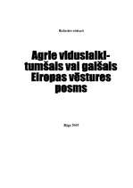 Referāts 'Agrie viduslaiki - tumšais vai gaišais Eiropas vēstures posms', 1.