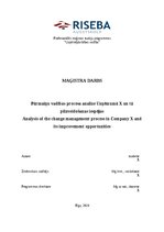 Diplomdarbs 'Pārmaiņu vadības procesa analīze Uzņēmumā X un tā pilnveidošanas iespējas', 1.