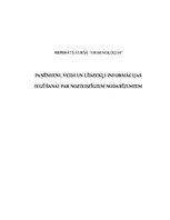 Referāts 'Paņēmieni, veidi un līdzekļi informācijas iegūšanai par noziedzīgiem nodarījumie', 1.