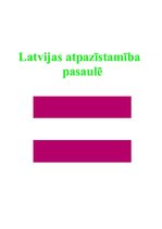 Eseja 'Latvijas atpazīstamība pasaulē', 1.