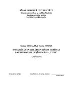 Referāts 'Integrētās kvalitātes vadības sistēmas raksturojums uzņēmumā SIA "Zeize"', 1.