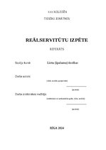 Referāts 'Reālservitūtu izpēte', 1.