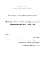 Referāts 'Mārketinga pētījumos izmantoto pielietojamo programmu pakešu raksturojums', 1.