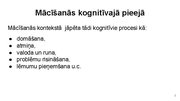 Prezentācija 'Mācīšanās kognitīvie aspekti', 2.