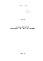 Referāts 'Džeza aizsākumi 20.gadsimta 20.-30.gadu Amerikā', 1.