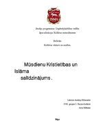 Konspekts 'Islāms un kristietība', 1.