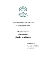 Konspekts '1.Praktiskais darbs Slodžu noteikšana', 1.