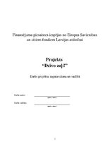 Konspekts 'Projekts "Dzīvo zaļi"', 1.