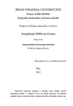 Konspekts 'Integrācijas būtība un formas', 1.