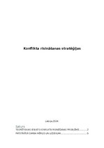 Referāts 'Konflikta risināšanas stratēģija', 1.