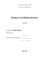 Referāts 'Fiziskas un juridiskas personas', 1.