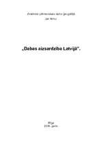 Referāts 'Dabas aizsardzība Latvijā', 1.