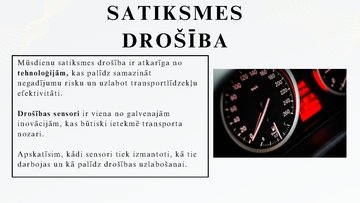 Prezentācija 'Drošības sensori satiksmē', 2.