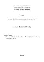 Eseja 'Etniskais konflikts mainīgajā pasaulē. Kurdu konflikts un cīņa par savu valsti', 1.