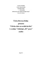 Konspekts 'Čārlza Hortona Kūlija grāmatas "Cilvēka daba un sociālā kārtība" 6.nodaļas "Atšķ', 1.