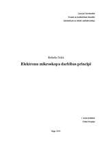 Referāts 'Elektronu mikroskopa darbības principi', 1.