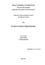 Konspekts 'Starptautiskā tirdzniecība', 1.