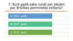 Prezentācija 'Viktorīna par Latvijas un Pasaules vēsturi', 14.