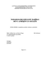 Referāts 'Nobarojamo liellopu barības devu aprēķins ZS "Bullīši"', 1.