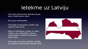 Prezentācija 'Iedzīvotāju migrācijas problēma Latvijā', 8.