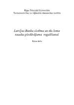 Referāts 'Latvijas banku sistēma un tās loma naudas piedāvājuma regulēšanai', 1.