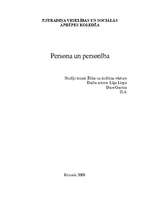 Eseja 'Persona un personība', 1.