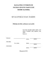 Referāts 'Policijas darbība satiksmes uzraudzībā', 1.