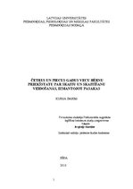 Referāts 'Četrus un piecus gadus vecu bērnu priekšstatu par skaitu un skaitīšanu veidošanā', 1.