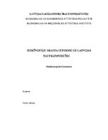 Referāts 'Iedzīvotāju skaita ietekme uz Latvijas tautsaimniecību', 1.