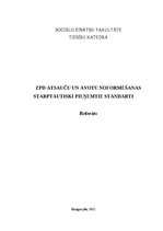 Referāts 'ZPD atsauču un avotu noformēšanas starptautiski pieņemtie standarti', 1.