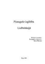 Konspekts 'Pieaugušo izglītība Lielbritānijā', 1.