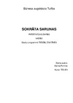 Konspekts 'Sokrāta sarunas. Vadība', 1.