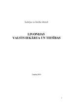 Referāts 'Livonijas valsts iekārta un tiesības', 1.