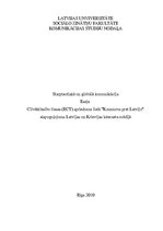 Eseja 'Cilvēktiesību tiesas sprieduma lietā "Kononovs pret Latviju" atspoguļojums Latvi', 1.