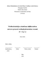 Referāts 'Vērtīborientācijas sekmēšana daiļliteratūras uztveres procesā vecākajā pirmsskol', 1.