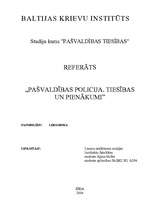 Referāts 'Pašvaldības policija.Tiesības un pienākumi', 1.