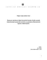 Referāts 'Āraišu ezerpils rekonstrukcijā izmantotās metodes un paņēmieni. Rekonstruēto apj', 1.