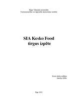 Referāts 'SIA "Kesko Food" tirgus izpēte', 1.